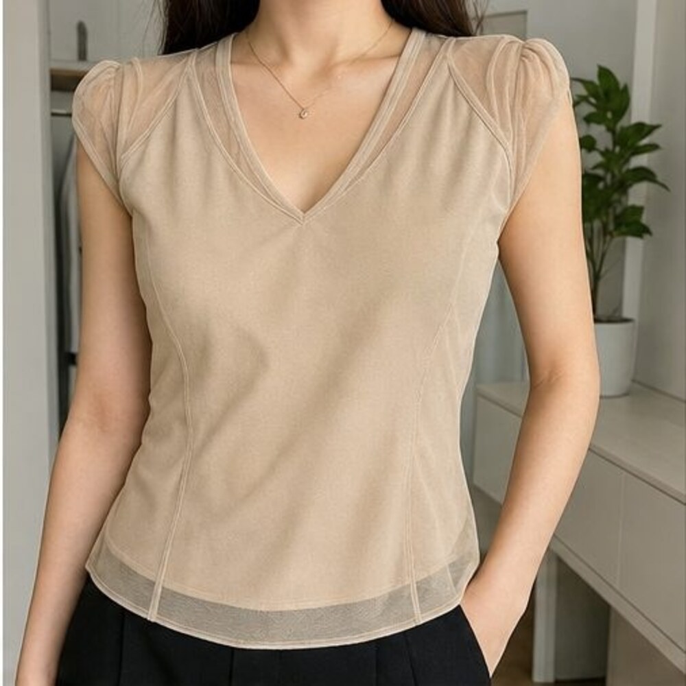 Sand Ruffle Blouse - Picture 2 of 6